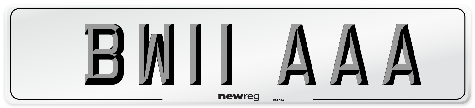 BW11 AAA Number Plate from New Reg